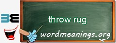 WordMeaning blackboard for throw rug